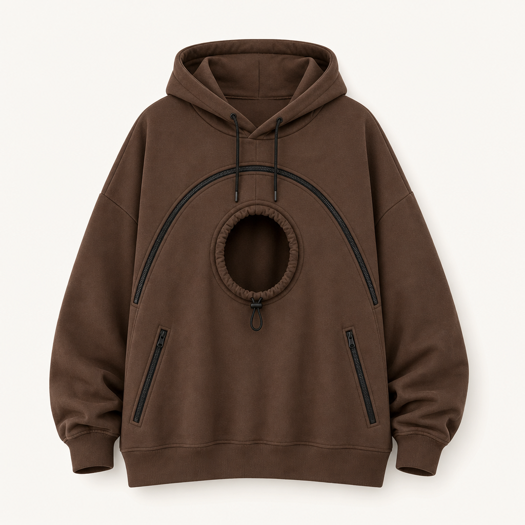 Aglowpet Cat Pouch Hoodie — Cozy Zip-Up for Pet Parents
