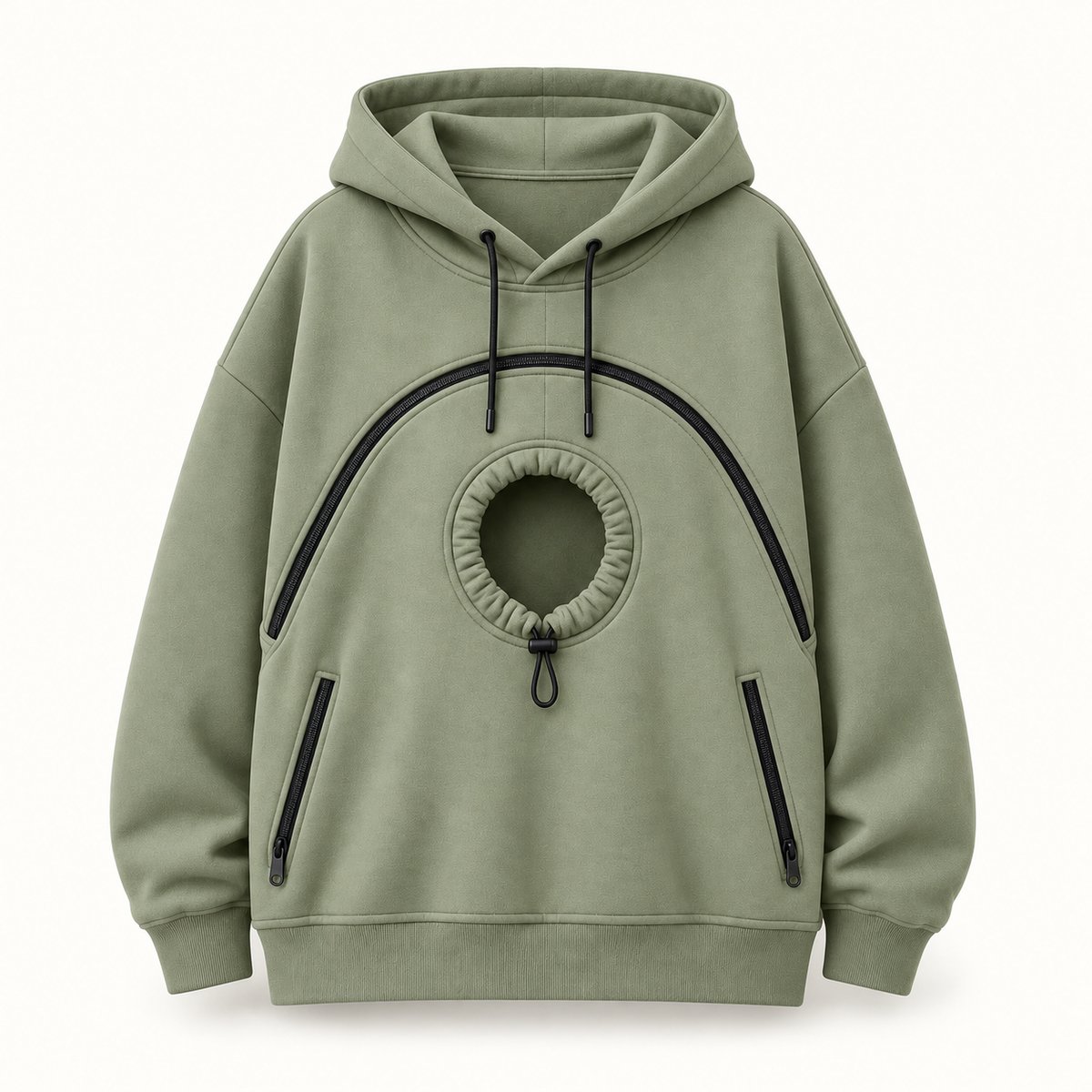 Aglowpet Cat Pouch Hoodie — Cozy Zip-Up for Pet Parents