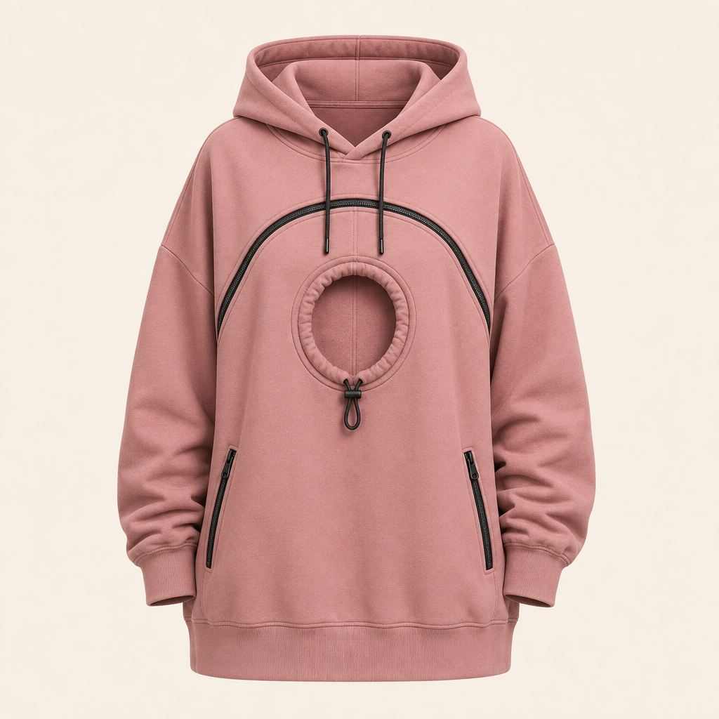 Aglowpet Cat Pouch Hoodie — Cozy Zip-Up for Pet Parents